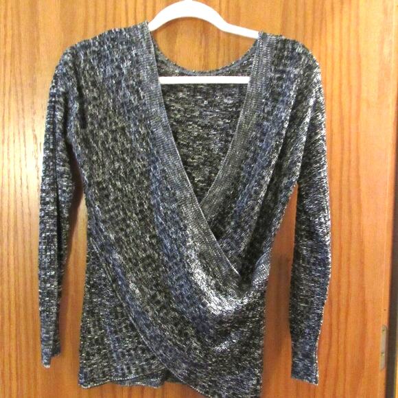 Extra Small Knit Sweater in Black and Grey Tones - Picture 2 of 3